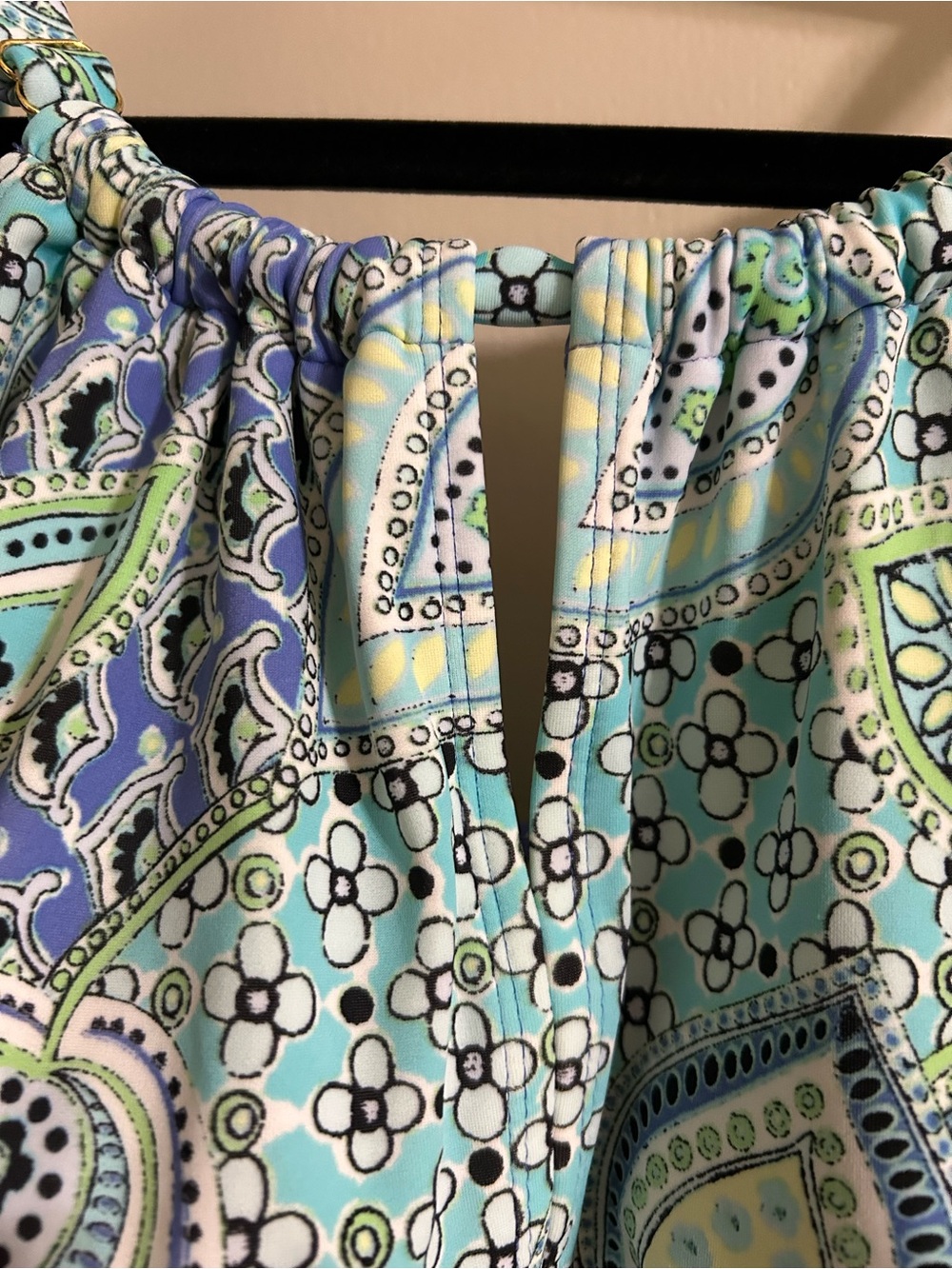 Blue & Teal Paisley Halter Tank with Royal Blue Skort - Picture 3 of 5